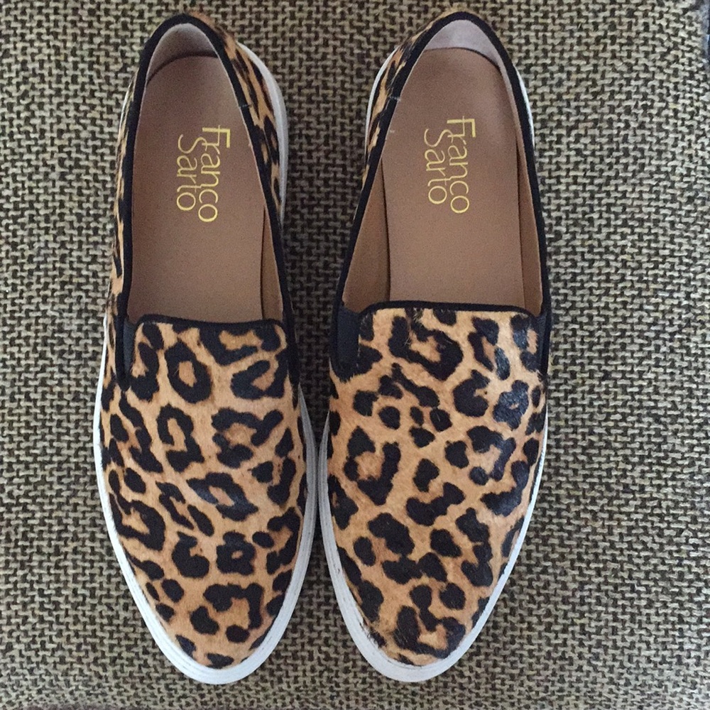 Franco Sarto Cheetah Print Slip-On Sneakers